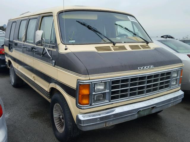 2B6HB23TXFK261534 - 1985 DODGE RAM VAN B2 BROWN photo 1