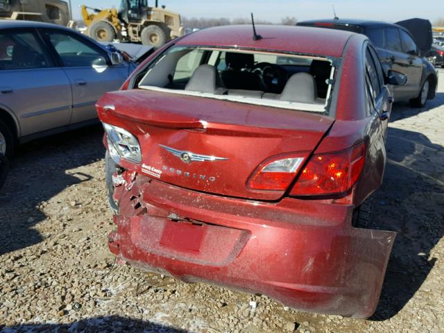 1C3CC5FB2AN223238 - 2010 CHRYSLER SEBRING LI RED photo 9