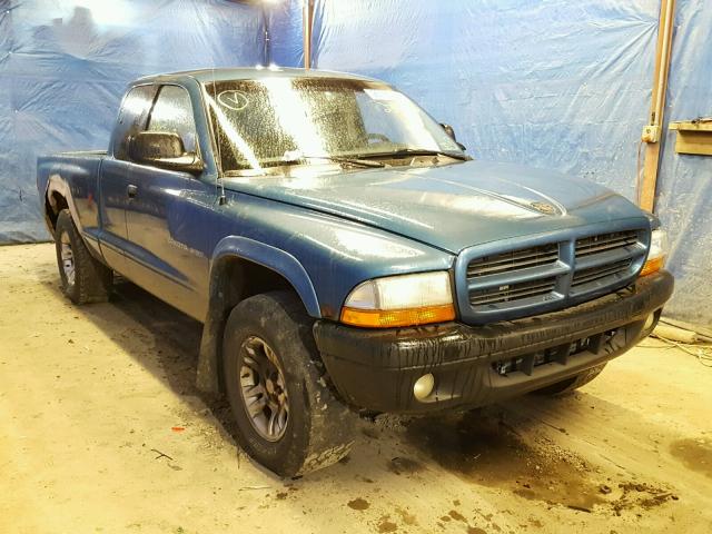 1B7GG32N12S582671 - 2002 DODGE DAKOTA SPO BLUE photo 1