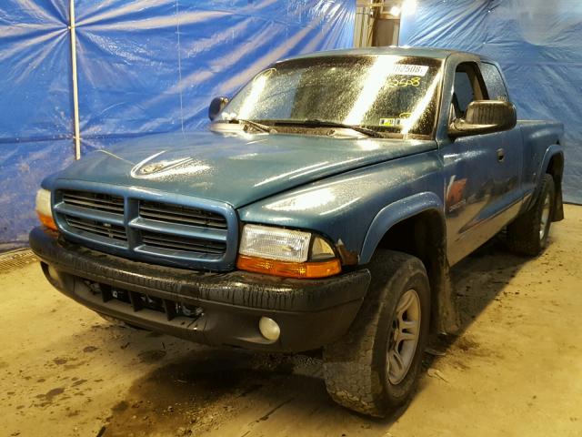 1B7GG32N12S582671 - 2002 DODGE DAKOTA SPO BLUE photo 2