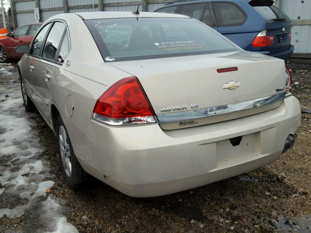 2G1WB58K689257231 - 2008 CHEVROLET IMPALA LS TAN photo 3