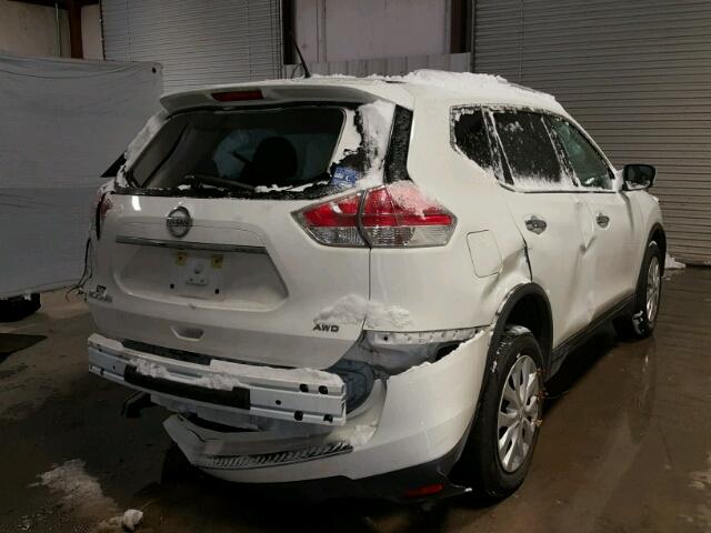 KNMAT2MV4GP632742 - 2016 NISSAN ROGUE S WHITE photo 4