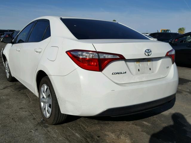 5YFBURHE9FP250420 - 2015 TOYOTA COROLLA L WHITE photo 3