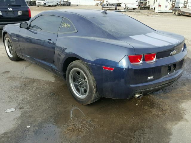 2G1FA1ED7B9163271 - 2011 CHEVROLET CAMARO LS BLUE photo 3