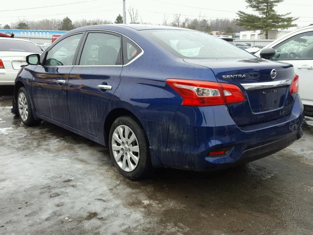 3N1AB7APXHY328176 - 2017 NISSAN SENTRA S BLUE photo 3