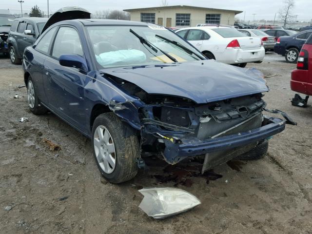 1HGEM22002L047373 - 2002 HONDA CIVIC EX Mavi foto 1