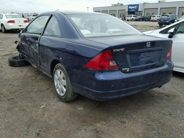 1HGEM22002L047373 - 2002 HONDA CIVIC EX Mavi foto 3