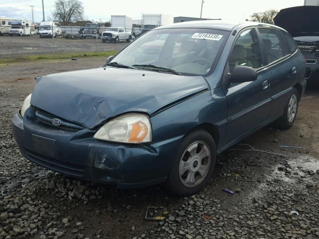 KNADC165846223100 - 2004 KIA RIO CINCO GREEN photo 2