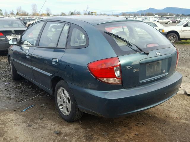 KNADC165846223100 - 2004 KIA RIO CINCO GREEN photo 3