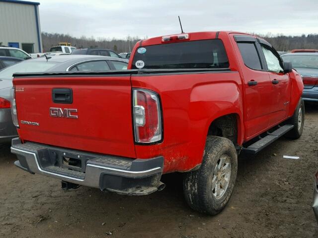 1GTG5AE33F1162801 - 2015 GMC CANYON RED photo 4