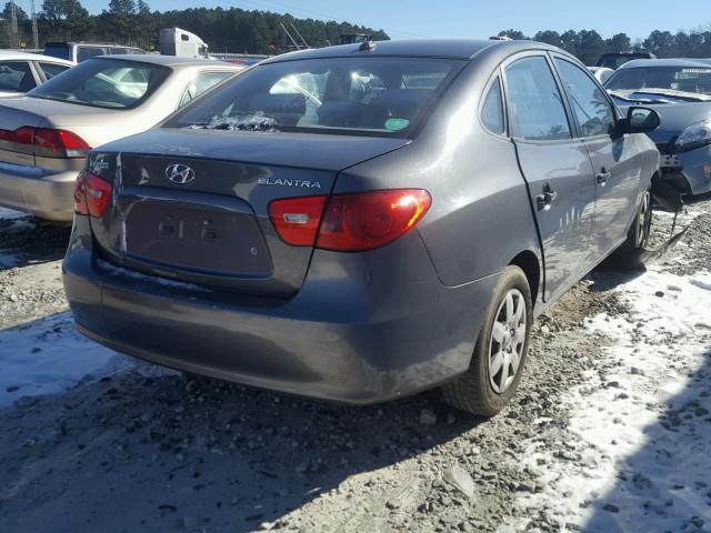 KMHDU46D47U142521 - 2007 HYUNDAI ELANTRA GL GRAY photo 4