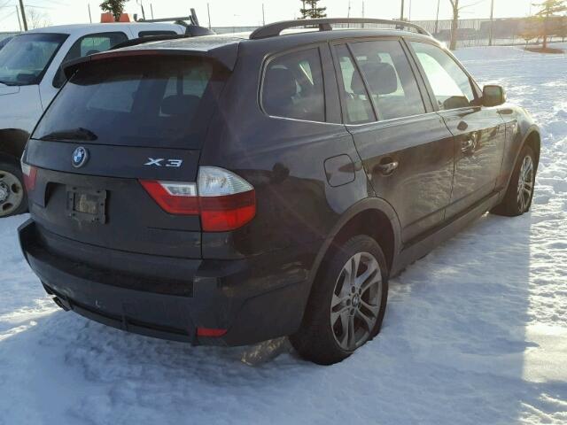 WBXPC93488WJ20360 - 2008 BMW X3 3.0SI BLACK photo 4