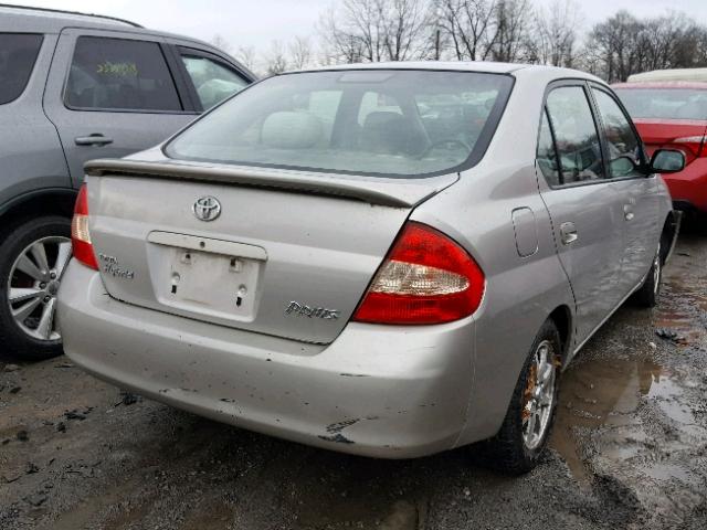 JT2BK18U520055832 - 2002 TOYOTA PRIUS SILVER photo 4