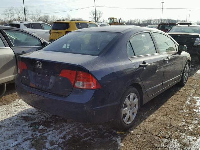 1HGFA15517L133183 - 2007 HONDA CIVIC LX BLUE photo 4