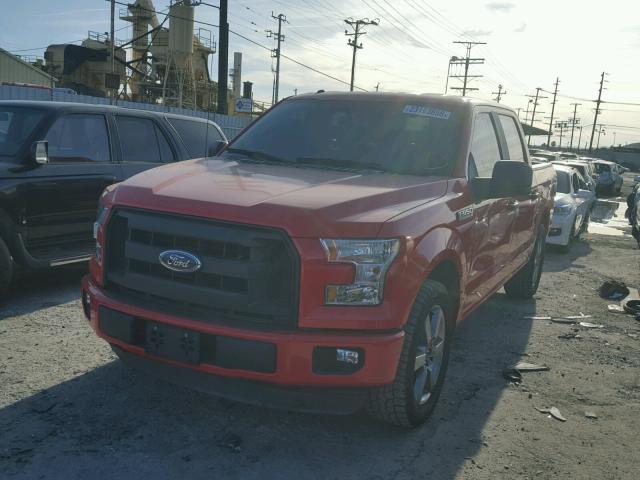 1FTEW1CP7FKD55229 - 2015 FORD F150 SUPER RED photo 2