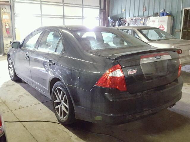 3FAHP0JA9BR143320 - 2011 FORD FUSION SEL BLACK photo 3