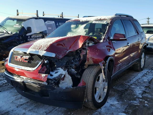 1GKEV33787J121580 - 2007 GMC ACADIA SLT წითელი ფოტო 2