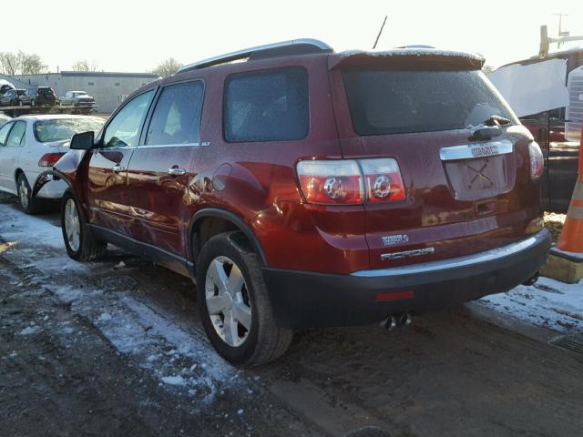 1GKEV33787J121580 - 2007 GMC ACADIA SLT RED photo 3