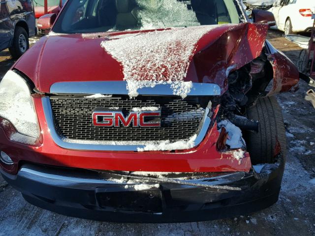 1GKEV33787J121580 - 2007 GMC ACADIA SLT წითელი ფოტო 7