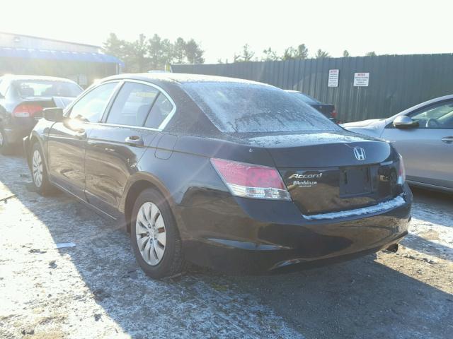 1HGCP2F39AA173096 - 2010 HONDA ACCORD LX BLACK photo 3