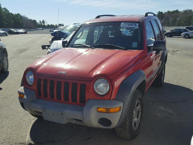 1J4GK48K52W294723 - 2002 JEEP LIBERTY SP RED photo 2