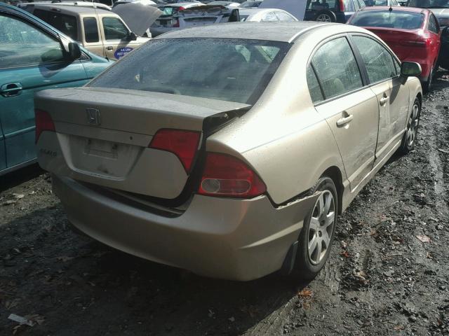 1HGFA16538L091647 - 2008 HONDA CIVIC LX GOLD photo 4