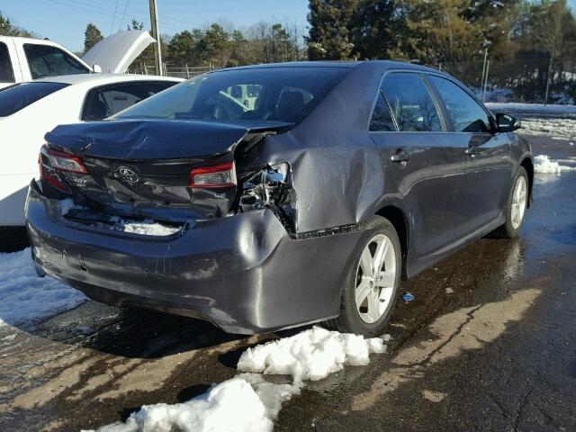 4T1BF1FK3EU429554 - 2014 TOYOTA CAMRY L GRAY photo 4