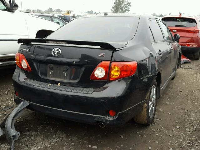 2T1BU4EE0AC445516 - 2010 TOYOTA COROLLA BA BLACK photo 4