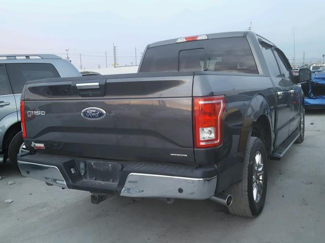 1FTEW1CF0FFA38862 - 2015 FORD F150 SUPER GRAY photo 4