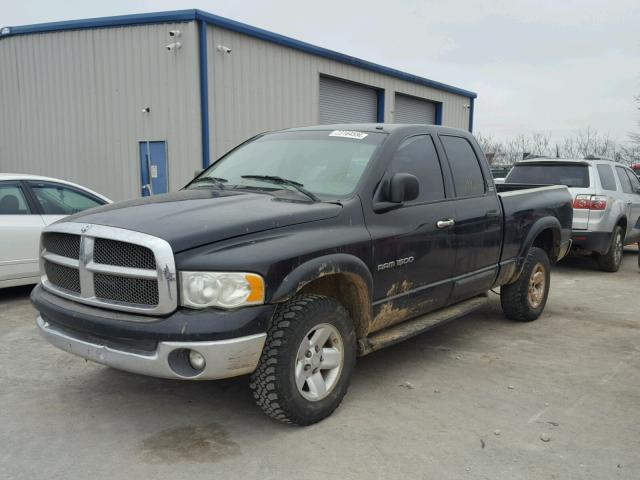 3D7HU18N42G124743 - 2002 DODGE RAM 1500 BLACK photo 2