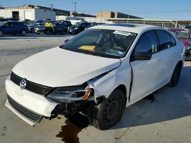 3VW2K7AJ5CM344683 - 2012 VOLKSWAGEN JETTA BASE WHITE photo 2