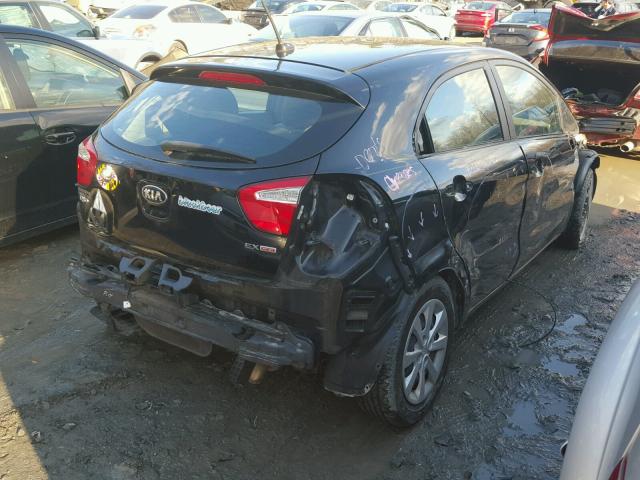 KNADN5A36E6324046 - 2014 KIA RIO EX BLACK photo 4