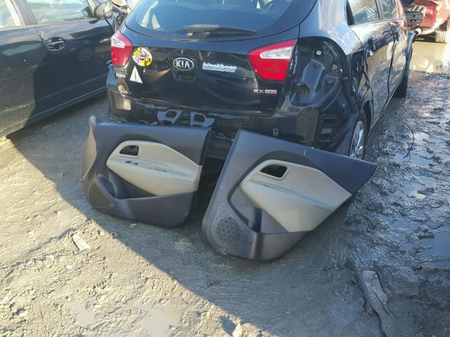 KNADN5A36E6324046 - 2014 KIA RIO EX BLACK photo 9