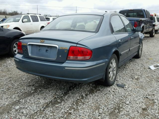 KMHWF35H25A123868 - 2005 HYUNDAI SONATA GLS BLUE photo 4