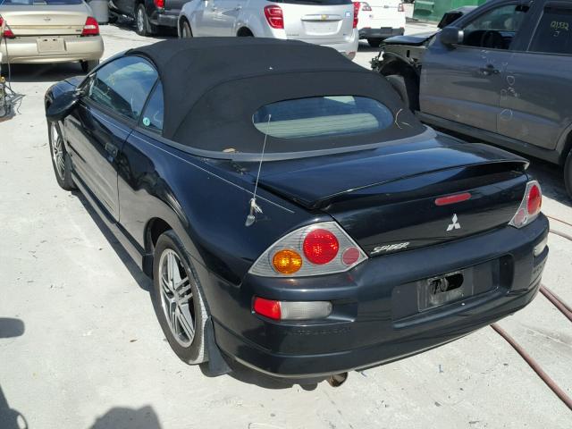 4A3AE75H03E019584 - 2003 MITSUBISHI ECLIPSE SP BLACK photo 3