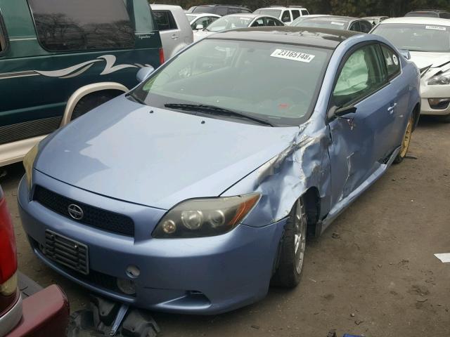 JTKDE167180244483 - 2008 TOYOTA SCION TC BLUE photo 2