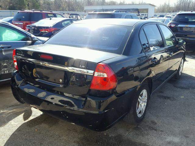 1G1ZS51F16F290118 - 2006 CHEVROLET MALIBU LS BLACK photo 4