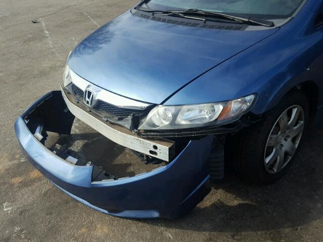 2HGFA16599H522958 - 2009 HONDA CIVIC LX BLUE photo 9