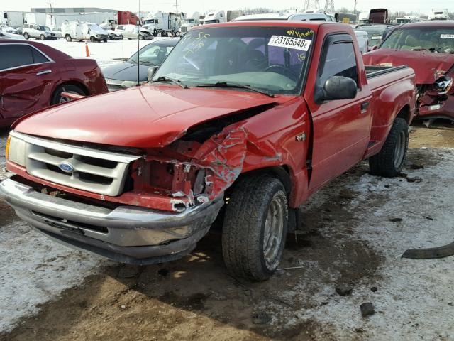 1FTCR10A0TPB37968 - 1996 FORD RANGER RED photo 2