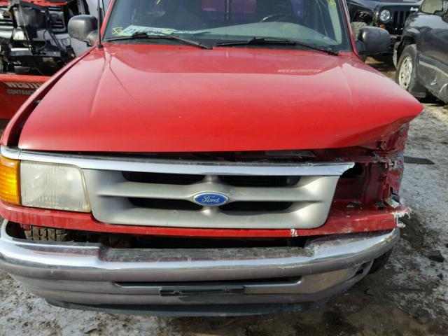 1FTCR10A0TPB37968 - 1996 FORD RANGER RED photo 7