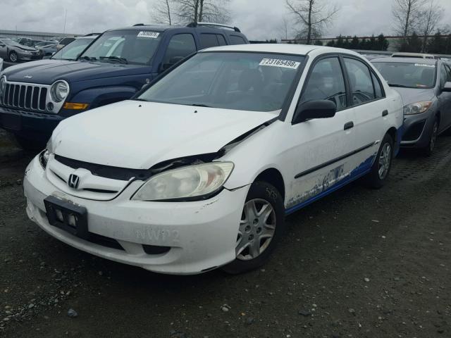 2HGES16324H544705 - 2004 HONDA CIVIC DX V WHITE photo 2