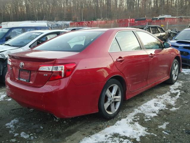 4T1BF1FK0CU554881 - 2012 TOYOTA CAMRY BASE RED photo 4