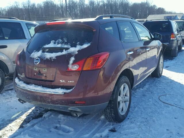 JN8AZ1MW3AW134485 - 2010 NISSAN MURANO S RED photo 4