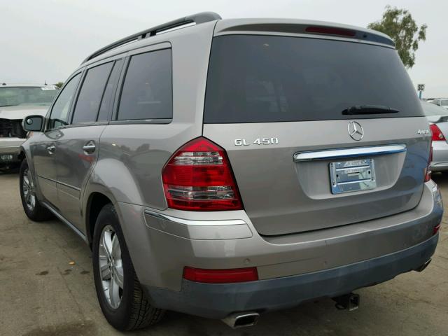 4JGBF71EX7A232731 - 2007 MERCEDES-BENZ GL 450 4MA SILVER photo 3