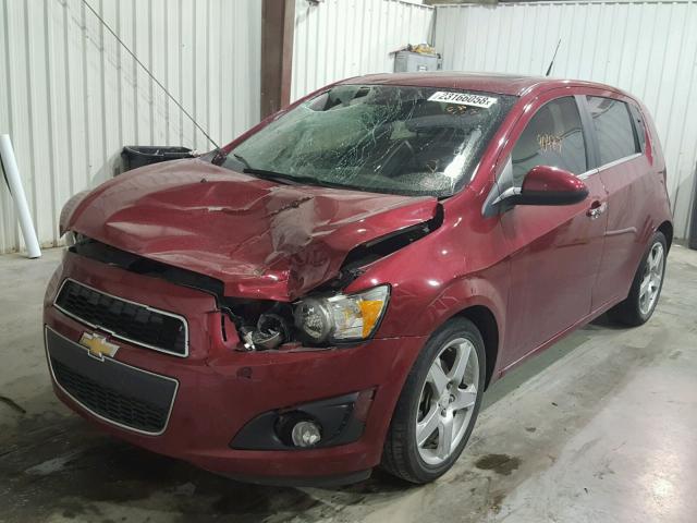 1G1JE6SB8E4239683 - 2014 CHEVROLET SONIC LTZ RED photo 2