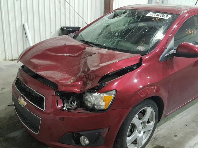 1G1JE6SB8E4239683 - 2014 CHEVROLET SONIC LTZ RED photo 9