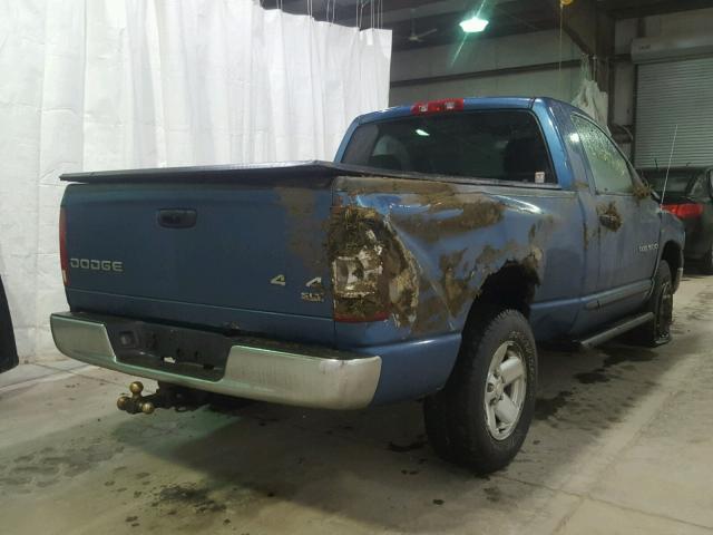 1D7HU16D44J168804 - 2004 DODGE RAM 1500 S BLUE photo 4