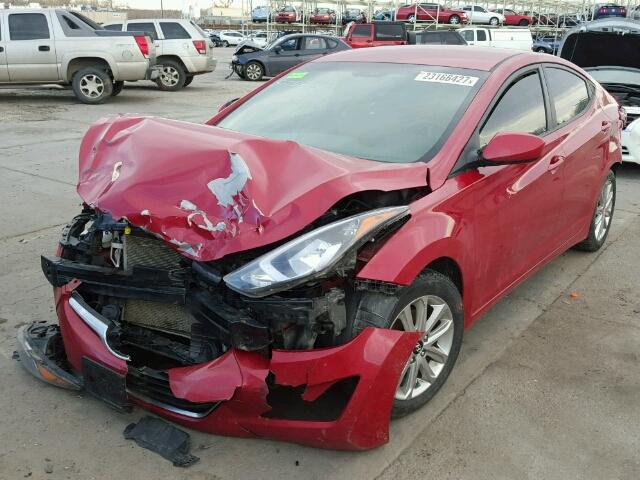 KMHDH4AE0FU353993 - 2015 HYUNDAI ELANTRA SE RED photo 2