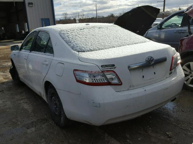 4T1BB3EK4AU118296 - 2010 TOYOTA CAMRY HYBR WHITE photo 3