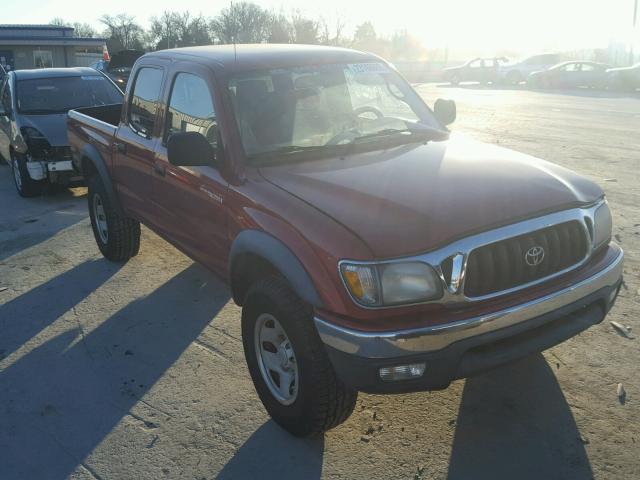 5TEGN92NX2Z110277 - 2002 TOYOTA TACOMA DOU RED photo 1